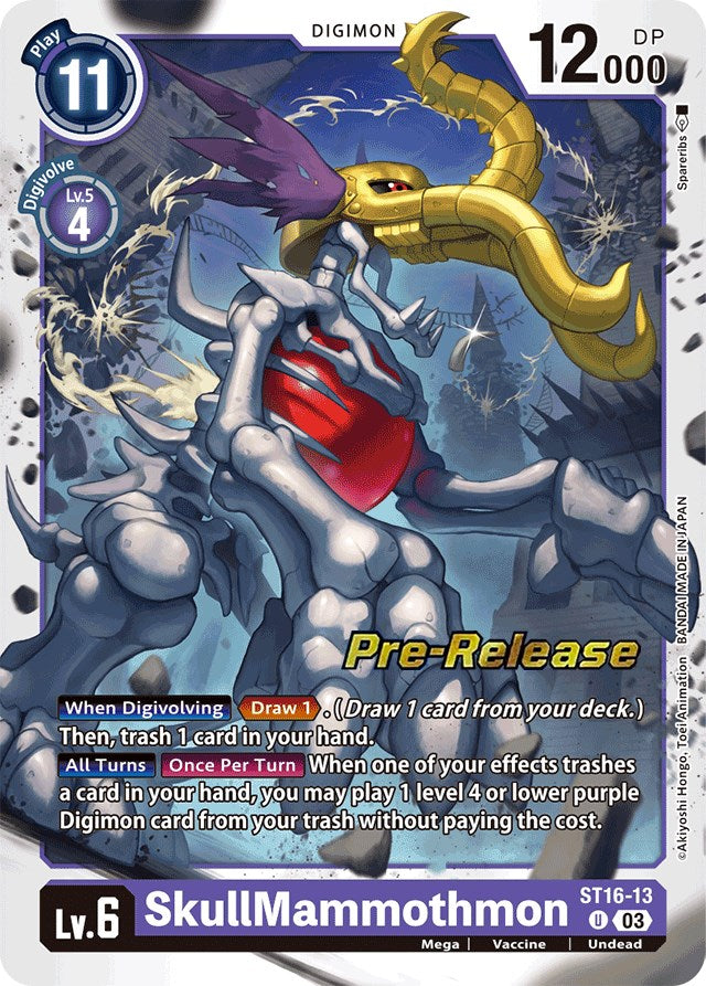 SkullMammothmon [ST16-13] [Baraja de inicio: Tarjetas de prelanzamiento del Lobo de la Amistad] 