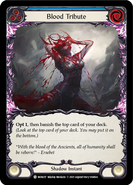 Blood Tribute (Azul) [MON217-RF] (Monarch) 1.ª edición Rainbow Foil 