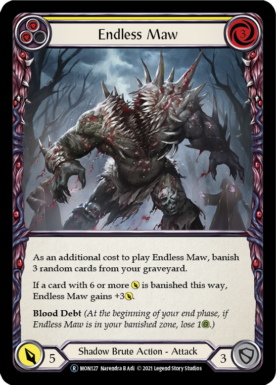 Endless Maw (Amarillo) [U-MON127-RF] (Monarch Unlimited) Lámina arcoíris ilimitada 