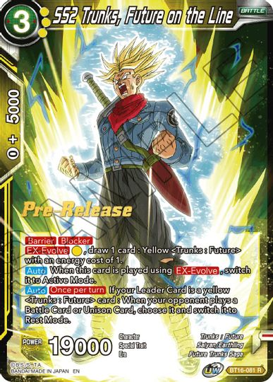 SS2 Trunks, Future on the Line (BT16-081) [Promociones de presentación de Realm of the Gods] 