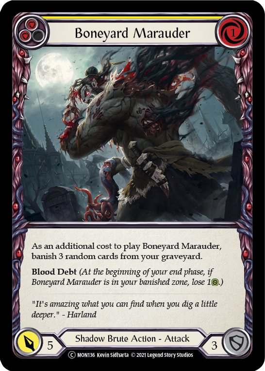 Boneyard Marauder (Amarillo) [U-MON136-RF] (Monarch Unlimited) Lámina arcoíris ilimitada 
