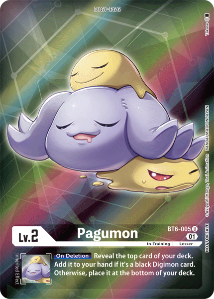 Pagumon [BT6-005] (Arte alternativo - Box Topper) [Doble diamante] 