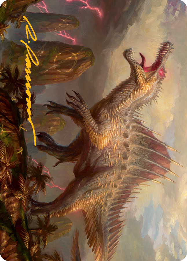 Tarjeta de arte Etali, Primal Conqueror (firma estampada en oro) [Serie de arte March of the Machine] 