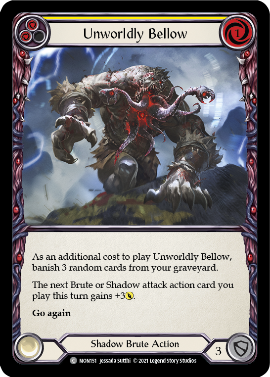 Unworldly Bellow (Amarillo) [MON151-RF] (Monarch) 1.ª edición Rainbow Foil 