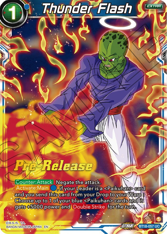 Thunder Flash (BT18-057) [Promociones de presentación de Dawn of the Z-Legends] 