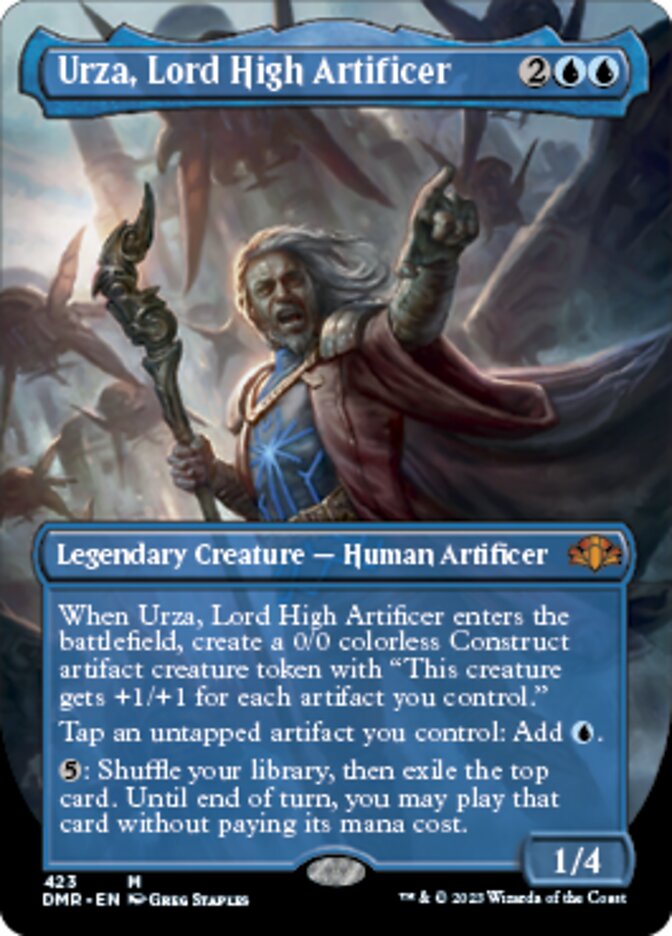 Urza, Lord High Artificer (Arte alternativo sin fronteras) [Dominaria Remastered] 