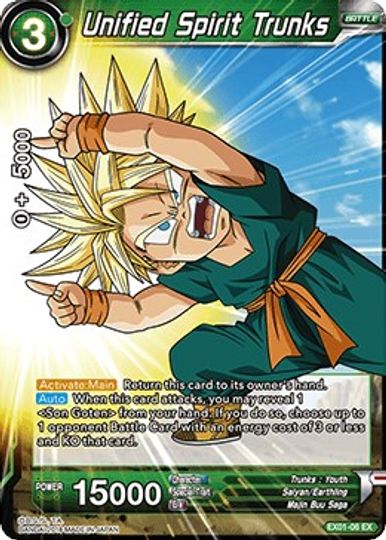 Trunks del espíritu unificado (EX01-06) [Mighty Heroes] 