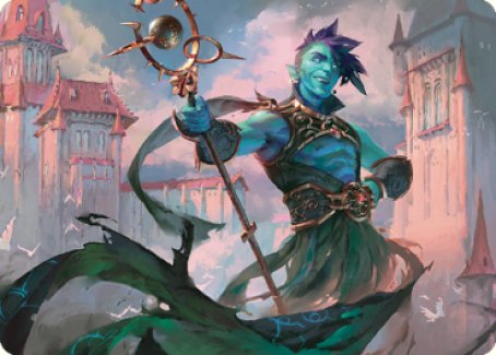 Tarjeta de arte Haughty Djinn [Serie de arte Dominaria United] 