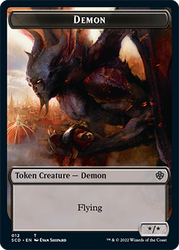 Demonio // Ficha de demonio de doble cara [Mazos Starter Commander] 