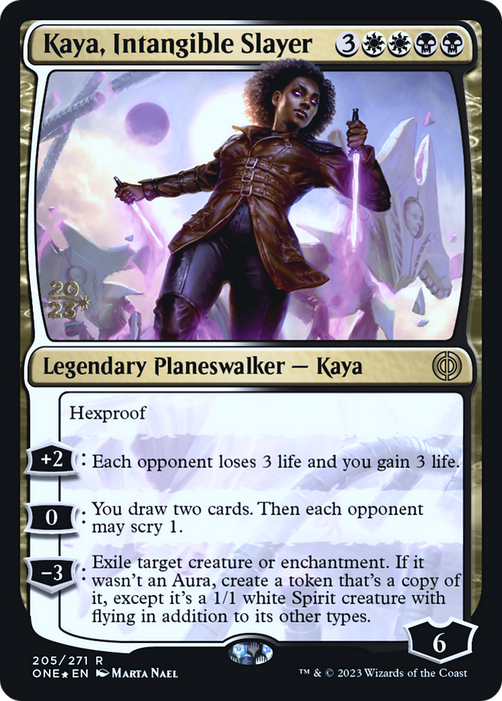 Kaya, Cazadora Intangible [Phyrexia: Promociones de presentación de All Will Be One] 