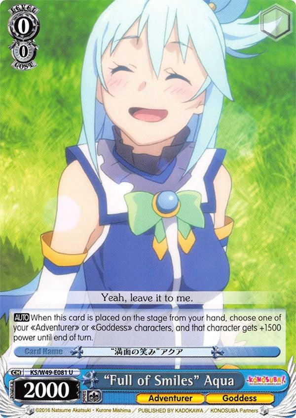 "Full of Smiles" Aqua (KS/W49-E081 U) [KonoSuba] - Blue Jay's Cauldron