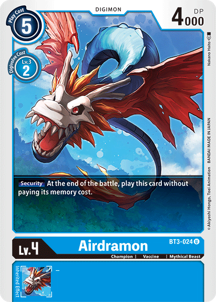 Airdramon [BT3-024] [Lanzamiento de refuerzo especial Ver.1.5] 