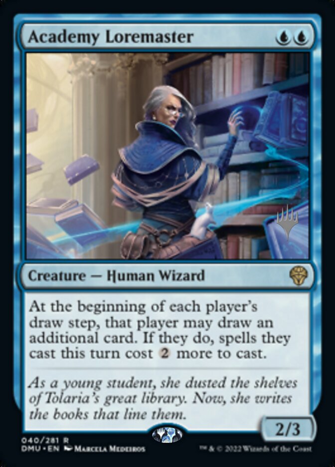 Academy Loremaster (Paquete promocional) [Promociones de Dominaria United] 