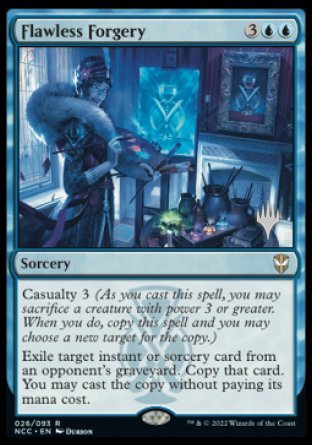 Flawless Forgery (paquete promocional) [Calles de las nuevas promociones de Capenna Commander] 