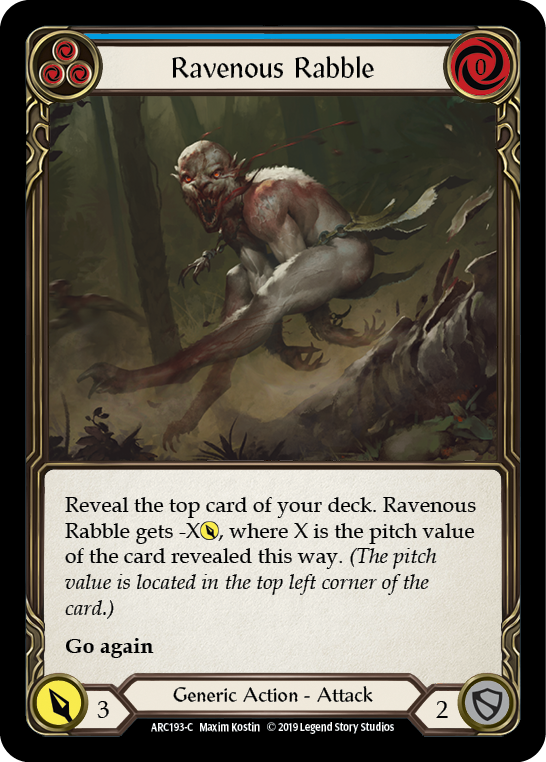 Rabble voraz (Azul) [ARC193-C] (Arcane Rising) 1.ª edición Normal 