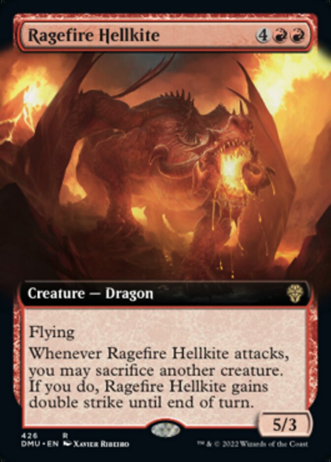 Ragefire Hellkite (Arte extendido) [Dominaria United] 