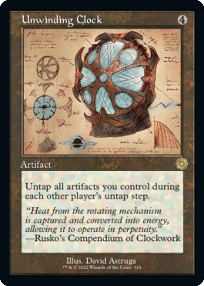 Reloj desenrollado (esquema retro) [Artefactos retro de la guerra de los hermanos] 