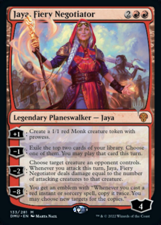 Jaya, negociadora ardiente (paquete promocional) [Promociones de Dominaria United] 