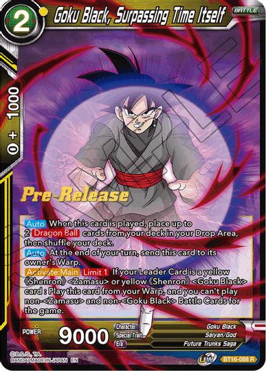 Goku Black, superando el tiempo mismo (BT16-088) [Promociones de presentación del Reino de los Dioses] 