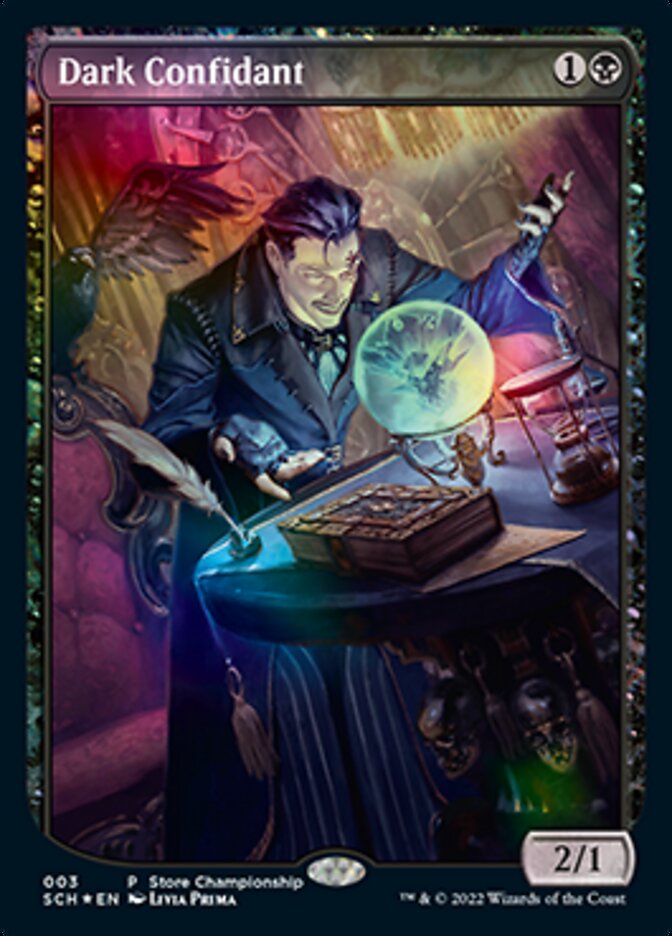 Dark Confidant (Arte extendido) [Campeonatos de tiendas 2022] 