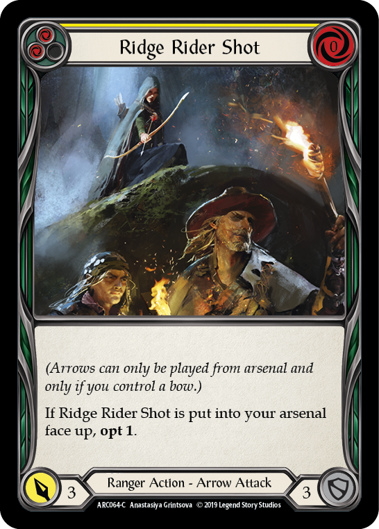 Ridge Rider Shot (Amarillo) [ARC064-C] (Arcane Rising) Primera edición Rainbow Foil 
