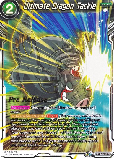 Ultimate Dragon Tackle (BT14-143) [Promociones de presentación de Cross Spirits] 