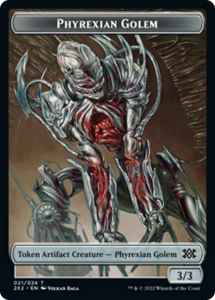 Oso // Ficha de doble cara del Golem pirexiano [Fichas Double Masters 2022] 