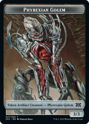 Oso // Ficha de doble cara del Golem pirexiano [Fichas Double Masters 2022] 