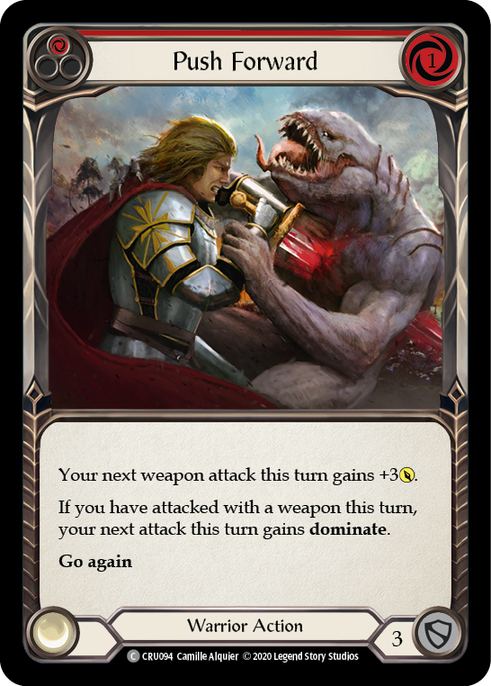 Push Forward (Rojo) [CRU094] (Crucible of War) 1.ª edición Rainbow Foil 