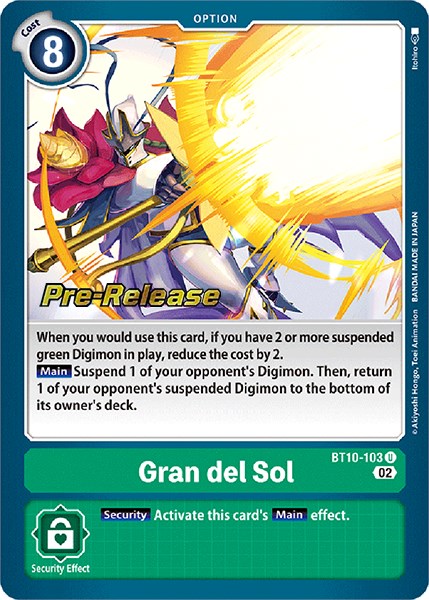 Gran del Sol [BT10-103] [Tarjetas de prelanzamiento del encuentro Xros] 