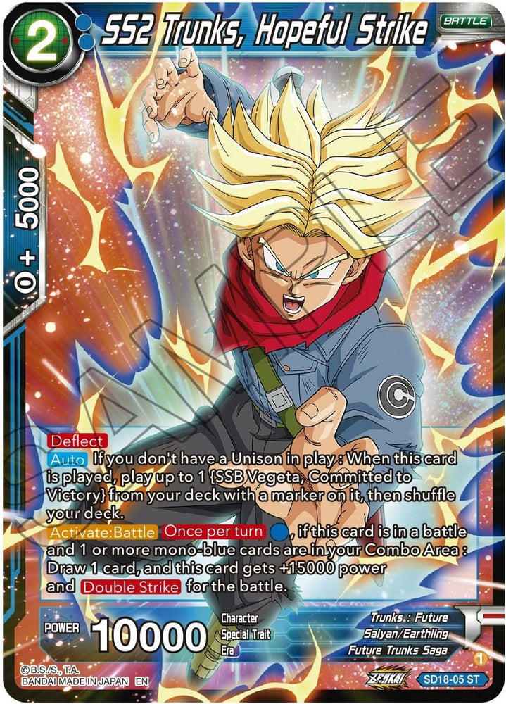 SS2 Trunks, Hopeful Strike (SD18-05) [El amanecer de las leyendas Z] 
