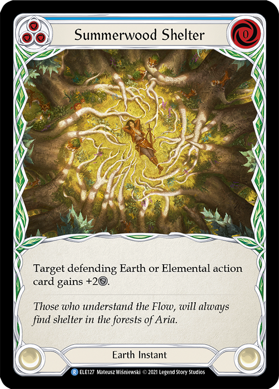 Summerwood Shelter (Azul) [ELE127] (Tales of Aria) 1.ª edición Rainbow Foil 