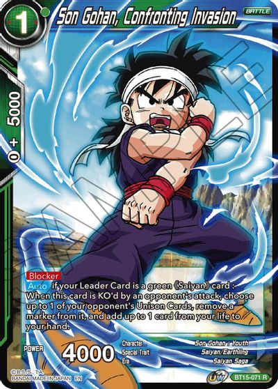 Son Gohan, Enfrentando la invasión (BT15-071) [Enfrentamiento Saiyan] 
