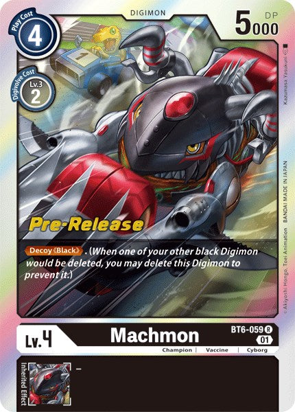 Machmon [BT6-059] [Tarjetas de prelanzamiento de doble diamante] 