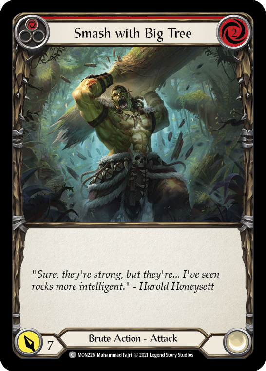 Smash with Big Tree (Rojo) [MON226-RF] (Monarch) 1.a edición Rainbow Foil 
