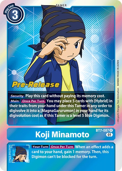 Koji Minamoto [BT7-087] [Tarjetas de prelanzamiento de la próxima aventura] 