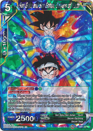 Son Goku y Son Gohan, Saiyajines de la Tierra (DB1-091) [Dragon Brawl] 