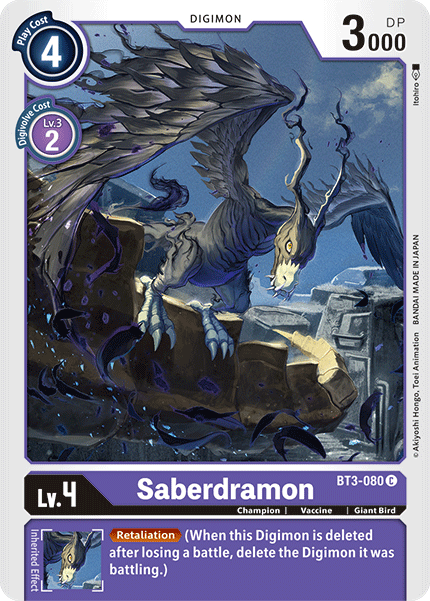 Saberdramon [BT3-080] [Lanzamiento de refuerzo especial Ver.1.5] 