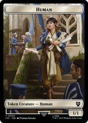 Humano // Tesoro Ficha de doble cara [El Señor de los Anillos: Tales of Middle-Earth Commander Tokens] 