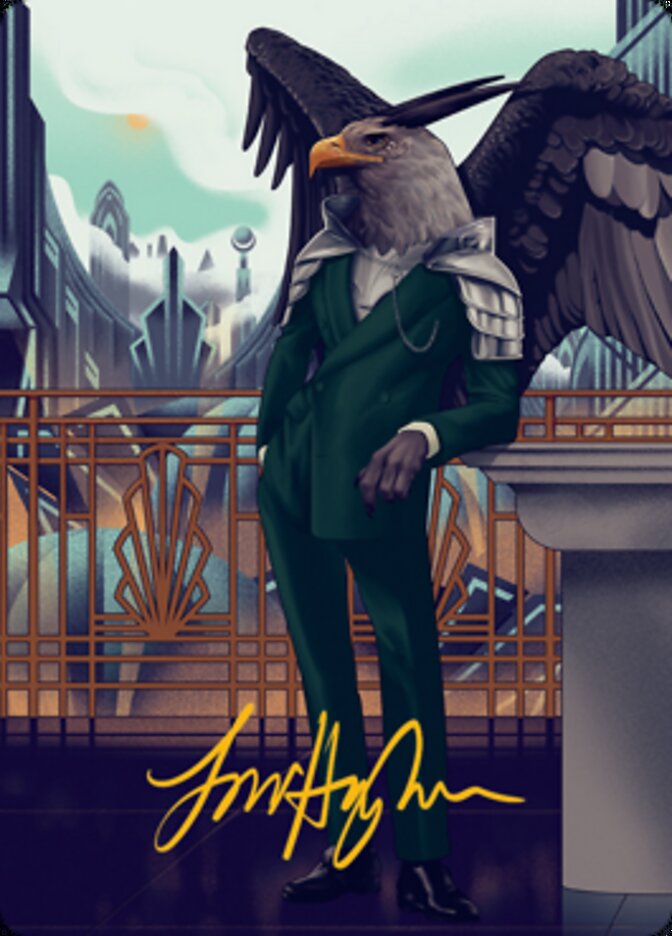 Falco Spara, Tarjeta artística Pactweaver 2 (firma estampada en oro) [Streets of New Capenna Art Series] 