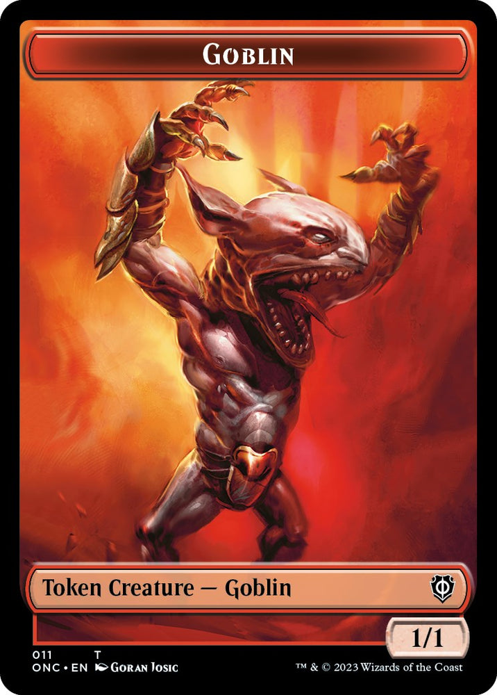 Ficha de doble cara Rebel // Goblin [Phyrexia: todas serán fichas de comandante] 