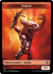 Ficha de doble cara Rebel // Goblin [Phyrexia: todas serán fichas de comandante] 