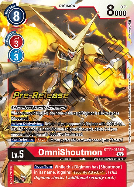 OmniShoutmon [BT11-015] [Promociones de prelanzamiento de fase dimensional] 