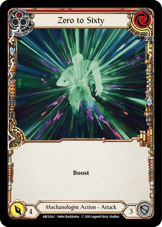 De cero a sesenta (rojo) [ARC026-C] (Arcane Rising) 1.ª edición Rainbow Foil 
