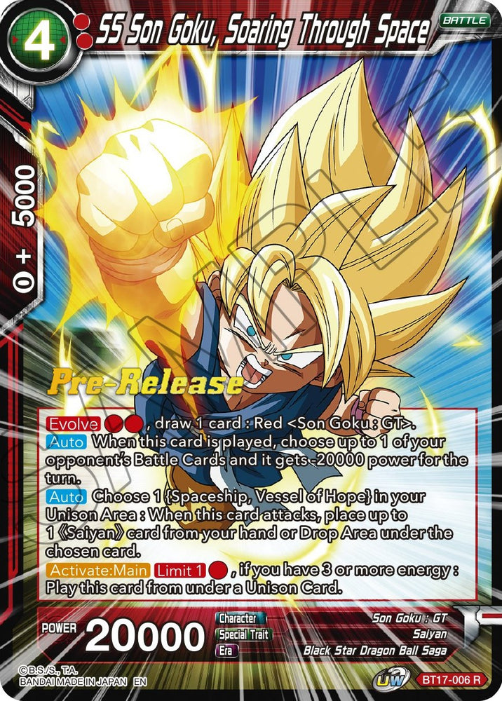 SS Son Goku, volando por el espacio (BT17-006) [Promociones de presentación de Ultimate Squad] 