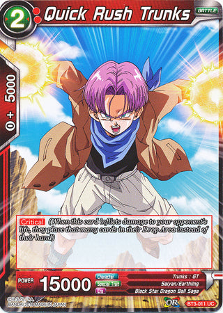 Trunks Quick Rush (BT3-011) [Mundos cruzados] 
