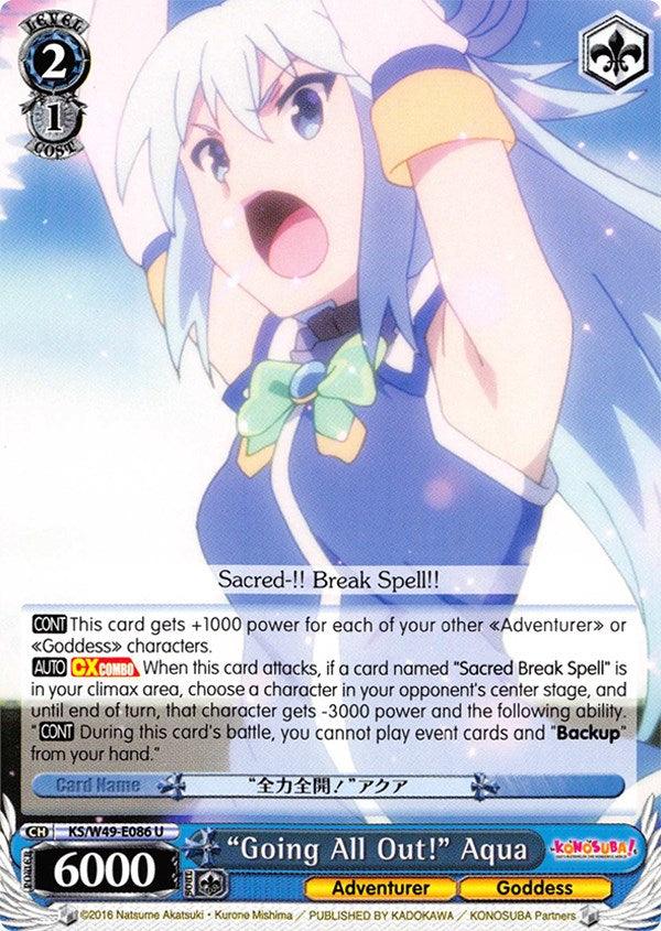"Going All Out!" Aqua (KS/W49-E086 U) [KonoSuba] - Blue Jay's Cauldron