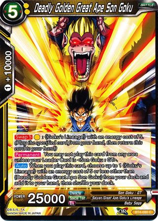 Gran Simio Dorado Mortal Son Goku (BT4-080) [Guerra Colosal] 