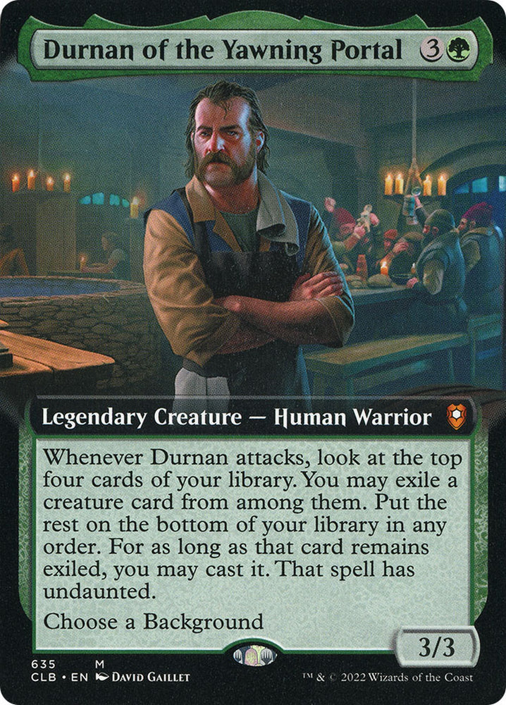 Durnan del Portal del Bostezo (Arte extendido) [Commander Legends: Batalla por Baldur's Gate] 