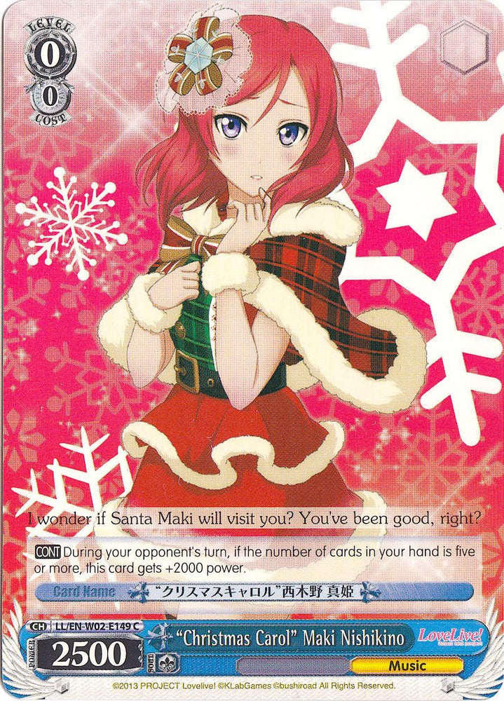 "Christmas Carol" Maki Nishikino (LL/EN-W02-E149 C) [Love Live! DX Vol.2] - Blue Jay's Cauldron